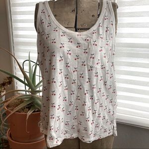 Levi’s Sleeveless Cherry Print Knit Tank